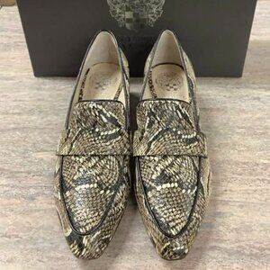Vince Camuto Adealia Snake Print Leather Loafers